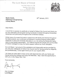 Lord Mayor Letter